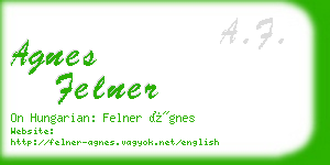 agnes felner business card